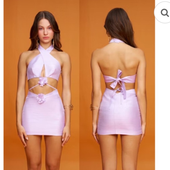 declara Dresses & Skirts - Declara Purple Halter Dahlia Matching Set